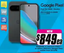The Good Guys Google Pixel Pixel 10a 128GB - Obsidian offer