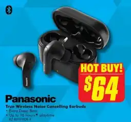 The Good Guys Panasonic True Wireless Noise Cancelling Earbuds offer