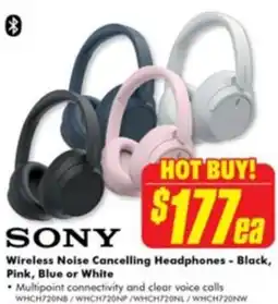 The Good Guys SONY Wireless Noise Cancelling Headphones offer