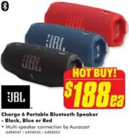 The Good Guys Charge 6 Portable Bluetooth Speaker offer