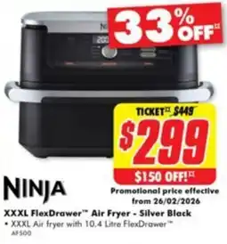 The Good Guys XXXL FlexDrawer Air Fryer - Silver Black offer