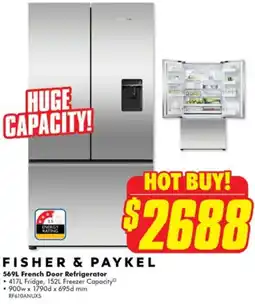 The Good Guys Fisher & paykel 569l french door refrigerator offer