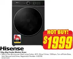 The Good Guys Hisense 12kg-8kg Combo Washer Dryer offer