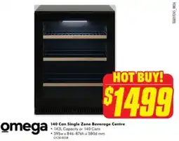 The Good Guys omega 140 Can Single Zone Beverage Centre offer
