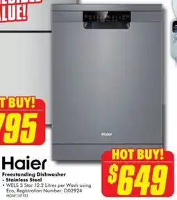 The Good Guys Haier Freestanding Dishwasher offer