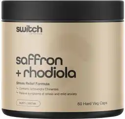 healthylife Switch Nutrition Saffron + Rhodiola Stress Relief 60 Capsules offer