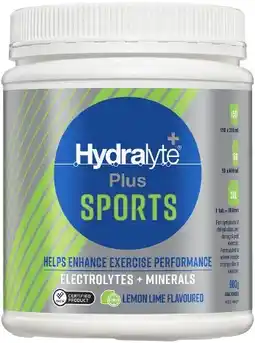 healthylife Hydralyte Plus Sports Electrolyte Powder Lemon Lime offer