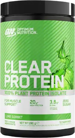 healthylife Optimum Nutrition Clear Plant Protein Isolate Lime Sorbet offer