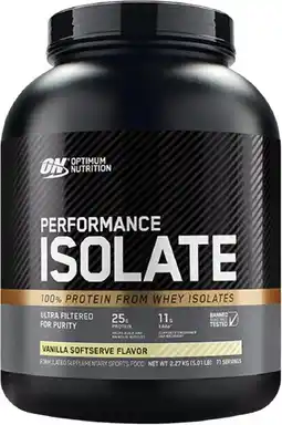 healthylife Optimum Nutrition Performance Isolate Protein Vanilla offer