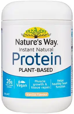 healthylife Nature's Way Instant Natural Plant Based Protein Powder Vanilla offer
