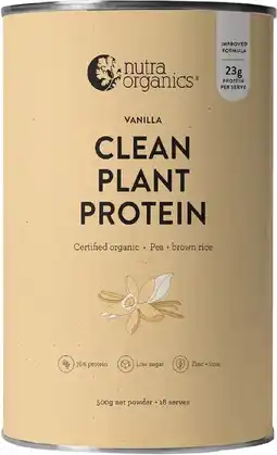 healthylife Nutra Organics Clean Plant Protein Powder Vanilla offer