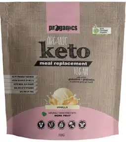 healthylife Proganics Organic Keto Meal Replacement - Vanilla offer