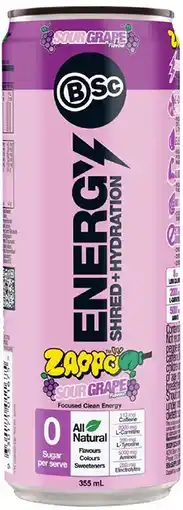 healthylife BSc Body Science Energy Shred + Hydration Zappo Sour Grape offer