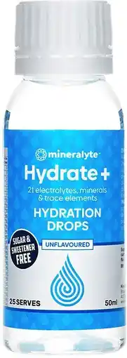 healthylife Mineralyte Hydrate+ Hydration Drops Unflavoured offer
