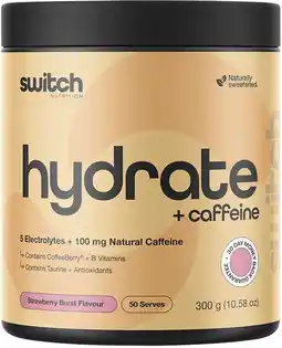 healthylife Switch Nutrition Hydrate + Caffeine Strawberry Burst offer