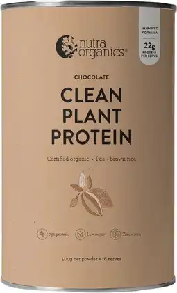 healthylife Nutra Organics Clean Plant Protein Powder Chocolate offer