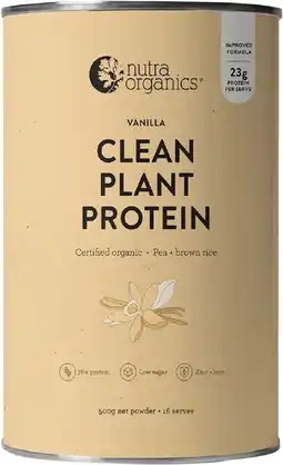 healthylife Nutra Organics Clean Plant Protein Powder Vanilla offer