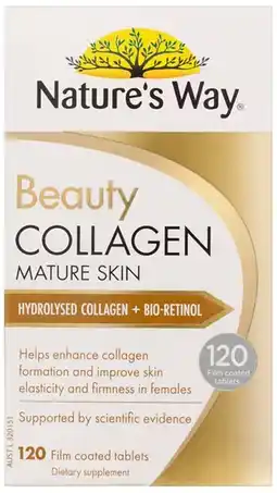 healthylife Nature's Way Beauty Collagen Mature Skin 120 Tablets offer