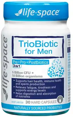 healthylife Life-Space Men's TrioBiotic 30 Capsules offer