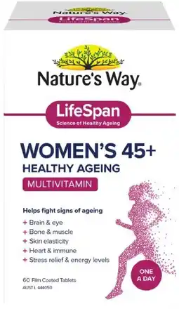 healthylife Nature's Way Lifespan Womens 45+ Multivitamin 60 Tablets offer
