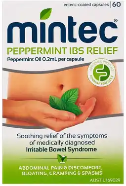 healthylife Mintec IBS Relief Peppermint Oil 60 Capsules offer