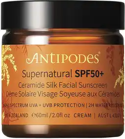 healthylife Antipodes Supernatural SPF50+ Ceramide Silk Facial Sunscreen offer