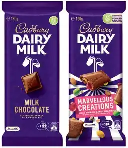 IGA Cadbury Chocolate Blocks 150‑190g Selected Varieties offer