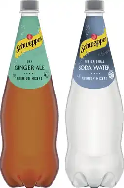 IGA Schweppes Mixers or Soft Drinks 1.1 Litre Selected Varieties offer
