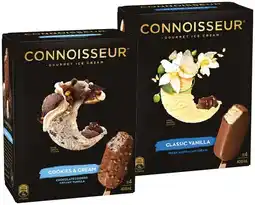 IGA Connoisseur Gourmet Ice Cream 4 Pack or Mini 6 Pack Selected Varieties offer