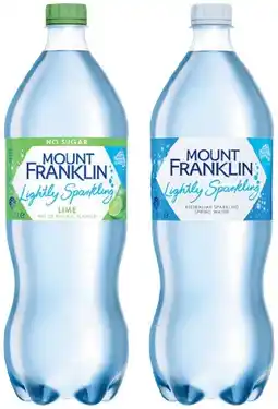 IGA Mount Franklin Lightly Sparkling Mineral Water Selected Varieties offer