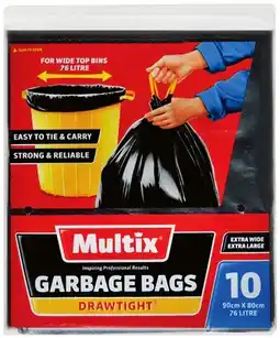 IGA Multix Garbage Bags Drawtight Extra Wide & Extra Large offer