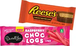 IGA Darrell Lea Choc Logs 3 Pack or Reese’s Peanut Butter Cups 39‑42g Selected Varieties offer