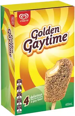 IGA Streets Golden Gaytime Ice Cream Selected Varieties offer