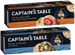 IGA Captain’s Table Water Crackers Selected Varieties offer