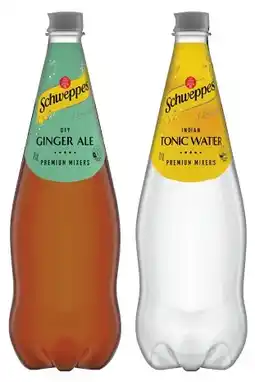 IGA Schweppes Mixers, Soft Drink or Natural Mineral Water 1.1 Litre Selected Varieties offer