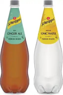 IGA Schweppes Mixers or Soft Drink 1.1 Litre Selected Varieties offer