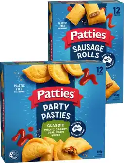 IGA Patties Party Pasties, Sausage Rolls or Party Pies 12 Pack Selected Varieties offer