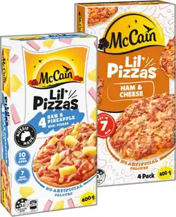 IGA McCain Lil’ Pizzas 380‑400g Selected Varieties offer