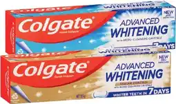 IGA Colgate Advanced Whitening or MaxFresh Toothpaste 115g Selected Varieties offer