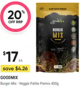 healthylife GOODMIX Burger Mix - Veggie Pattie Premix offer