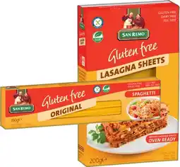 IGA San Remo Gluten Free Pasta 250‑350g Selected Varieties offer