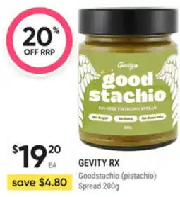 healthylife GEVITY RX Goodstachio (pistachio) Spread offer