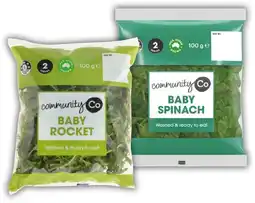IGA Community Co Baby Rocket or Baby Spinach 100g offer
