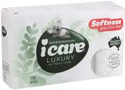 IGA Icare Luxury 100% Recycled Paper Toilet Tissue 3 Ply offer