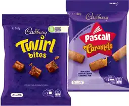 IGA Pascall Chocolate Share Bag 160‑185g or Cadbury Bitesize 120‑150g Selected Varieties offer