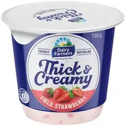 IGA Dairy Farmers Thick & Creamy Yoghurt 140‑150g Selected Varieties offer
