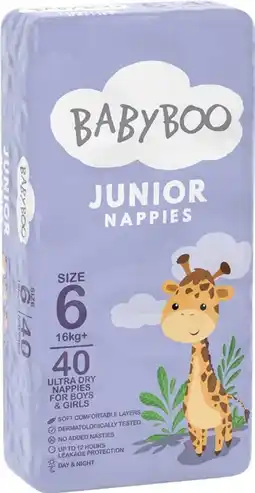 IGA BabyBoo Nappies 40‑56 Pack Selected Varieties offer