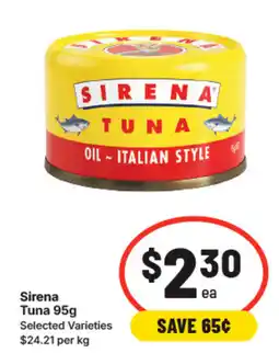 IGA Sirena Tuna offer