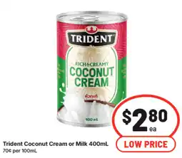 IGA Trident Coconut Cream or Milk offer