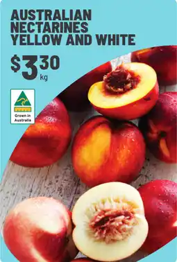 IGA Australian nectarines yellow and white offer